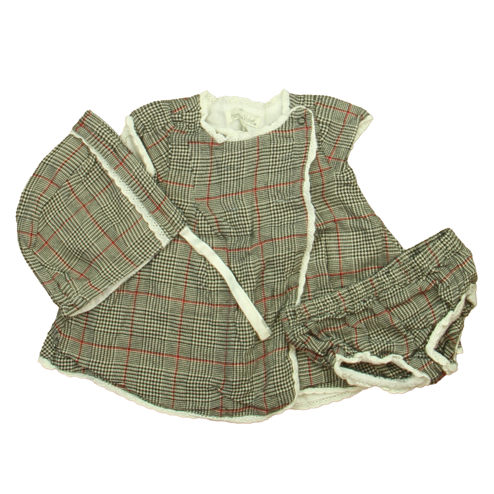 Harry & Violet Girls Black | White | Red Dress size: 18 Months